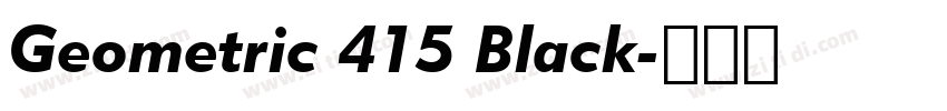 Geometric 415 Black字体转换